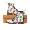 Men's canvas boots with multicolored paint splatter design